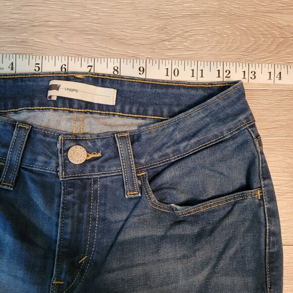 Levi's Legging Jeans Size 28 Low Rise Medium Light Wash Stretch Denim Western - Picture 5 of 10